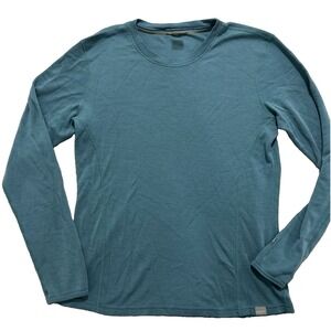 Meriwool Men's XL? Merino Wool Base Layer Top Teal Long Sleeve Shirt